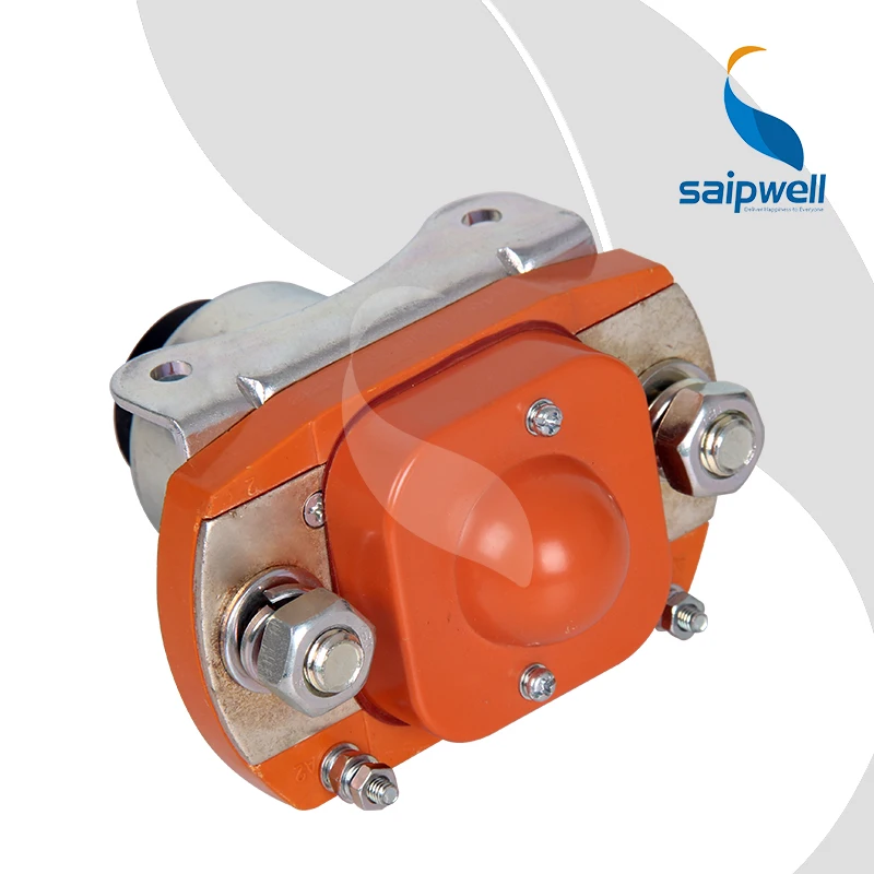 USA Standard High Quality DC Contactor Saip Saipwell SZJ400A DC24V 48V 72V China Factory 400A Electric DC Contactor