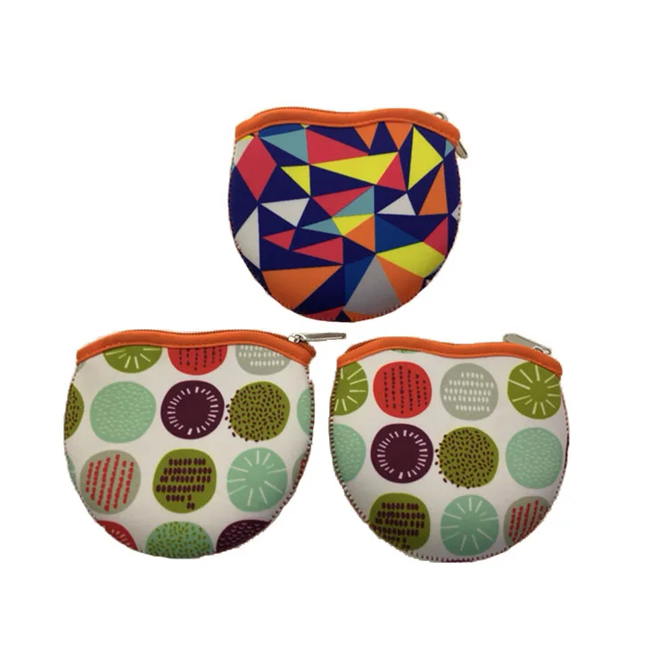 Neoprene Zipper Card Wallet Coin Pouch