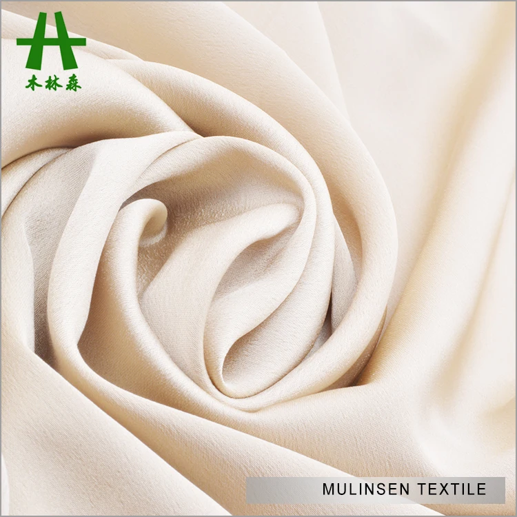 Mulinsen Textile 100% Polyester Soft Faille Crepe Shiny Satin Like Silk Chiffon Georgette Fabrics