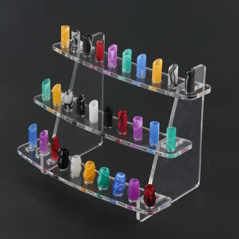 
Custom Printing 510 drip tips display holders, cigarette shape acrylic display for 810 drip tip 