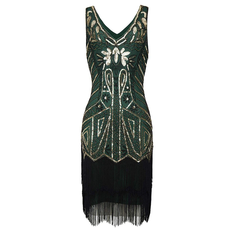 Vintage great gatsby 1920s  sequin beaded dress for women cocktail dress