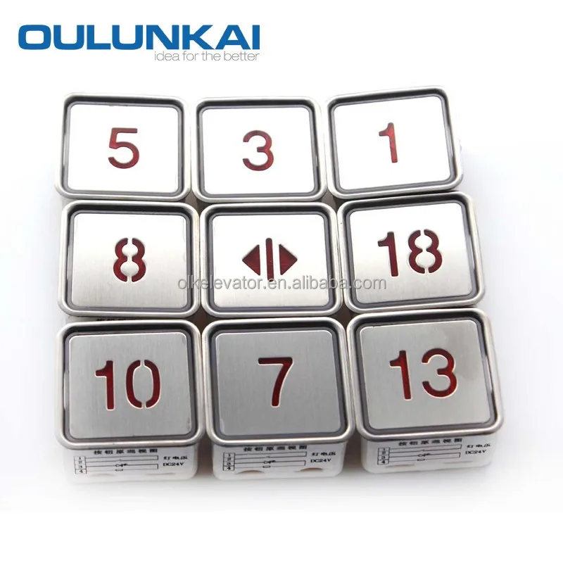 
KD105A Manufacturer square kone elevator push buttons 