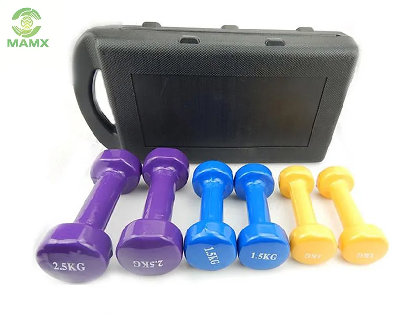 High quality Bodybuilding Exercise Color 10 kg Neoprene Dumbbell set for women bodybuilding