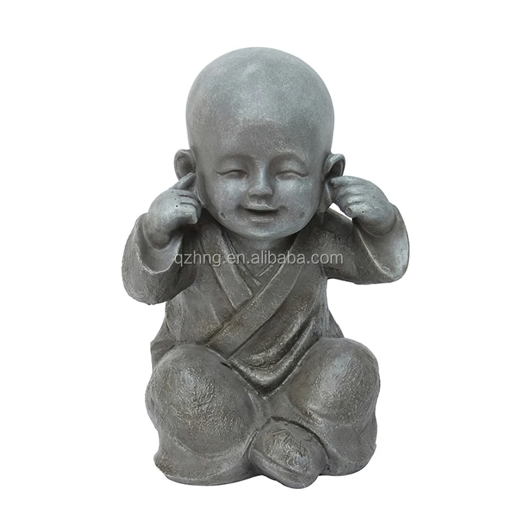 Courtyard Decoration Resin Buddha Monk Statue For Sale