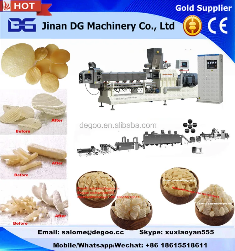 Automatic Curly Potato Chips Making Machine Street Food Snacks Frictional Extruder