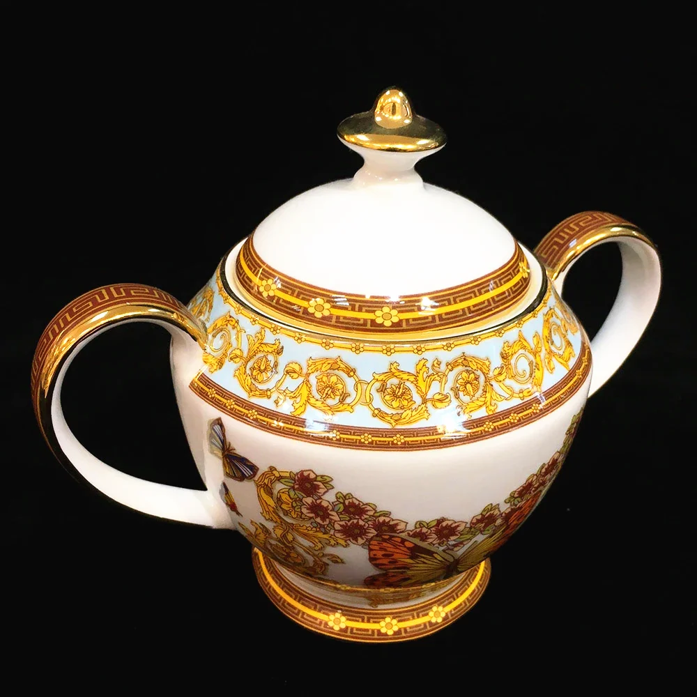 
Luxury Golden Table Ware Hand Painting Dinner Ware Bone China Dinner Sets 