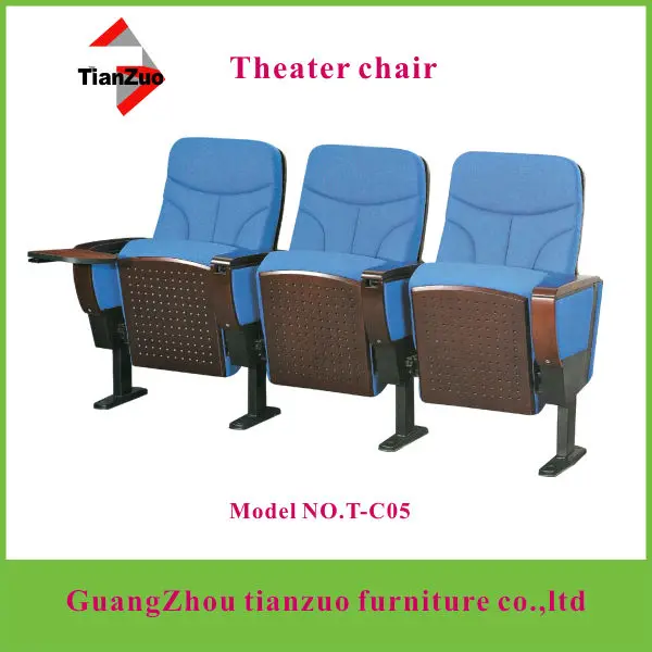 
Plastic auditorium seats with writing table T-C05 