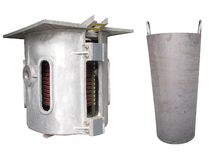 iron scrap melting furnace and continuous casting machine