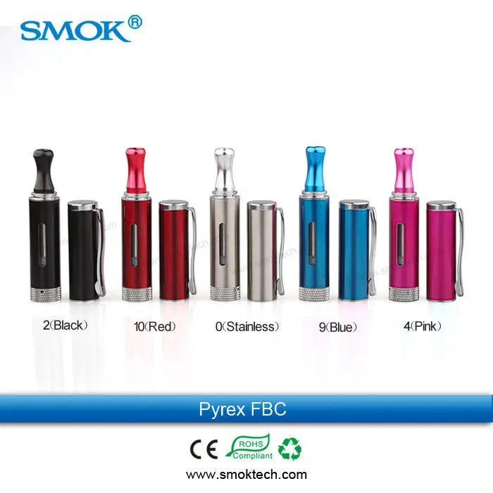 
2014 Smoktech FBC 2.0ml pyrex glass clearomizer bcc series pen style smoking atomizer 