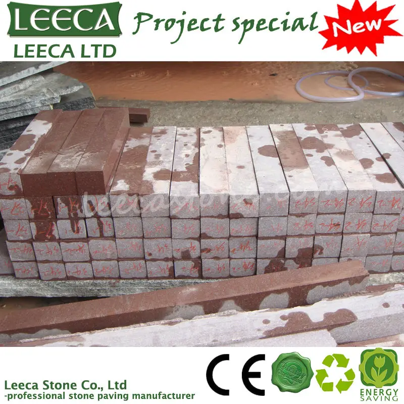 красный гранит бордюрный камень границы