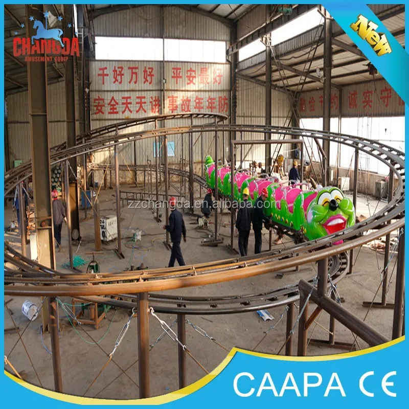 
Family rides wacky worm, dragon wagon small roller coaster 