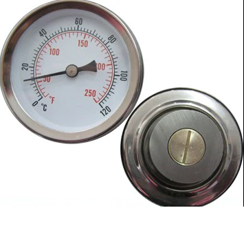 Popular Magnet Surface Pipe Industrial Bimetal Thermometer temperature control