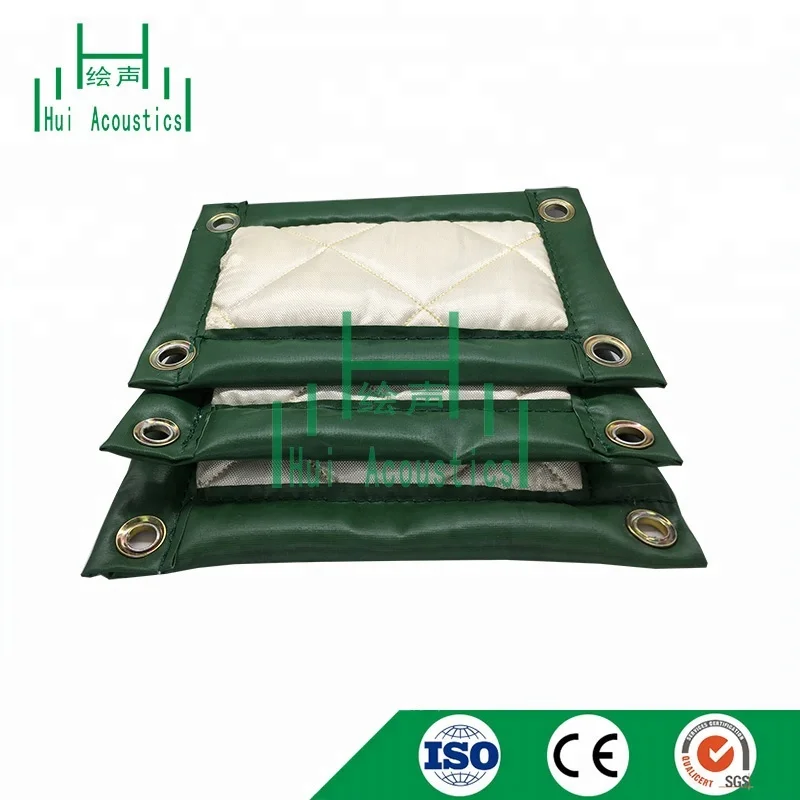 
Acoustic Noise Barrier Hanging on Free Standing Temporary Fencing Curtain Acoustical 