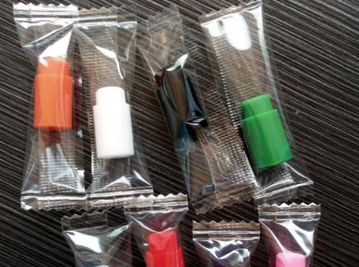 Colorful individually wrapped disposable 510 drip tip silicone mouthpiece test tip