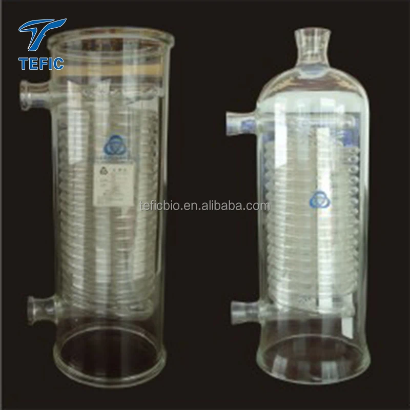 Borosilicate glass Allihn Condensers 300mm lab glassware, glass Jacket coil condenser manufacturer