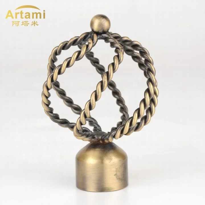 China Factory Window Curtains Accessories Elegant Rack Ends