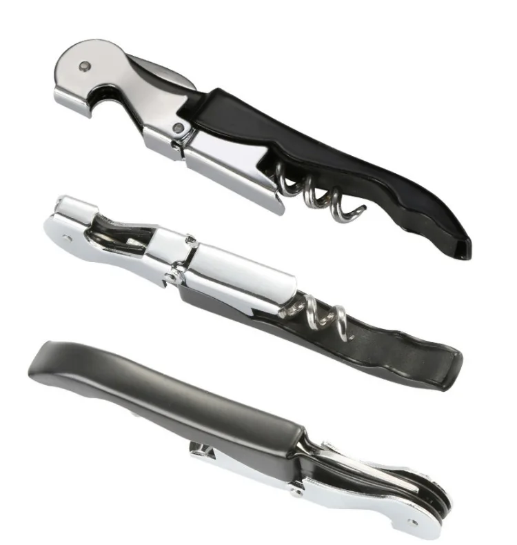 4Pcs Stainless Steel Wine Tool Kit Bottle Opener Corkscrew Set With Wine Stopper Pourer Drip Ring