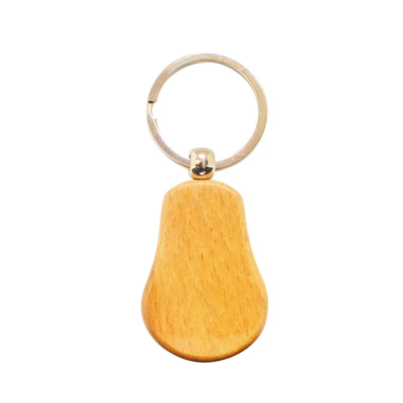 China Factory Make Natural Olive Blank Custom Logo Wood Keychain