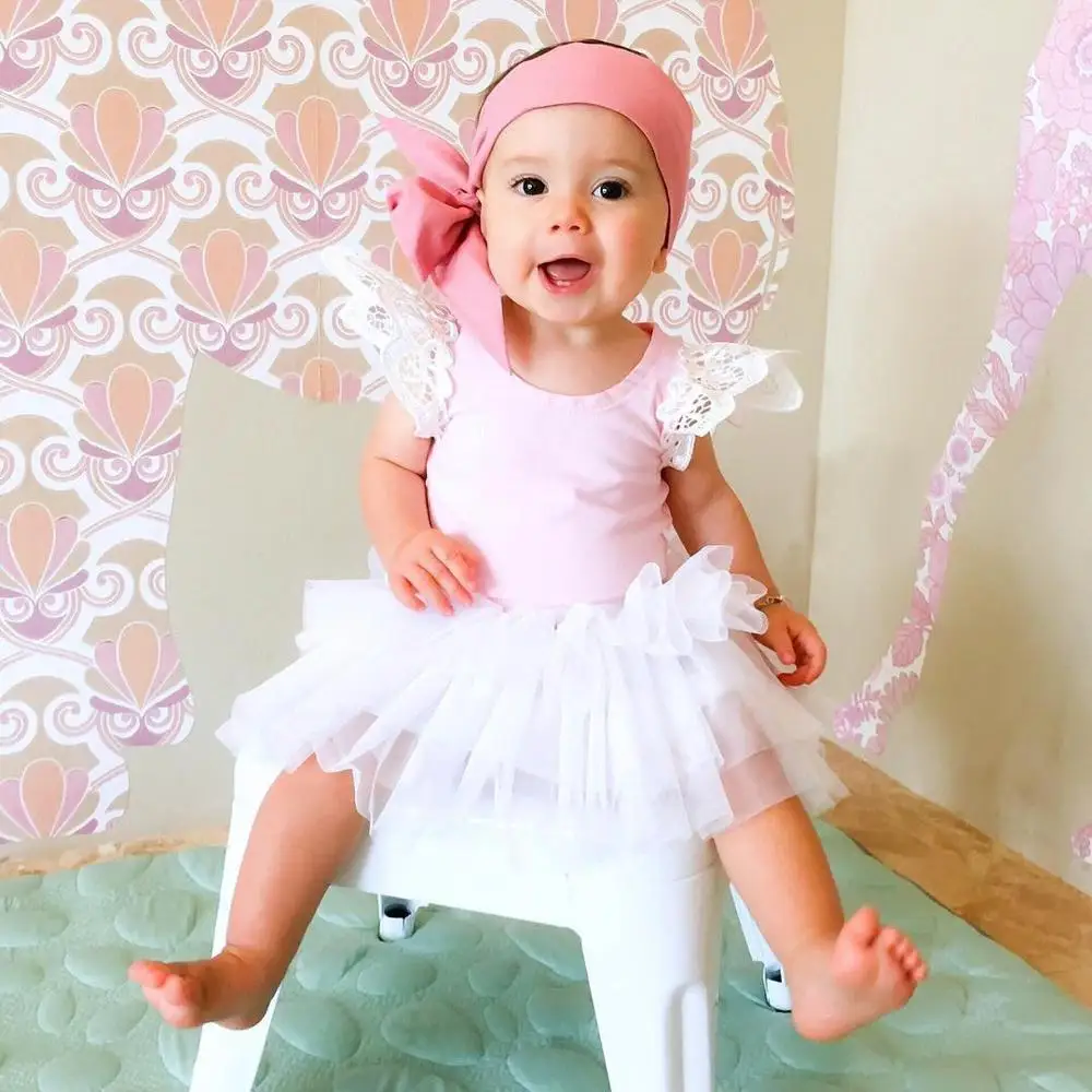 AM-025 Super cute solid cotton shirts for Toddler baby girls with lace flutter sleeve multi-colors boutique wholesale