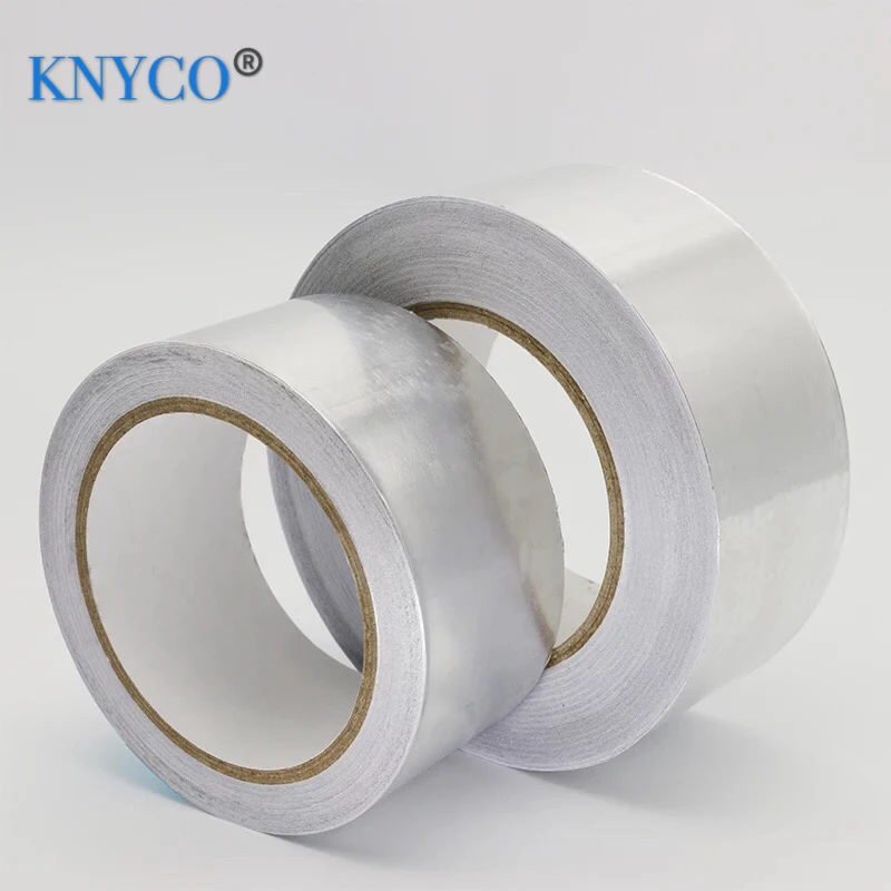 Customized thickness and size silver self adhesive aluminum foil  tape for air conditioner  heat preservation