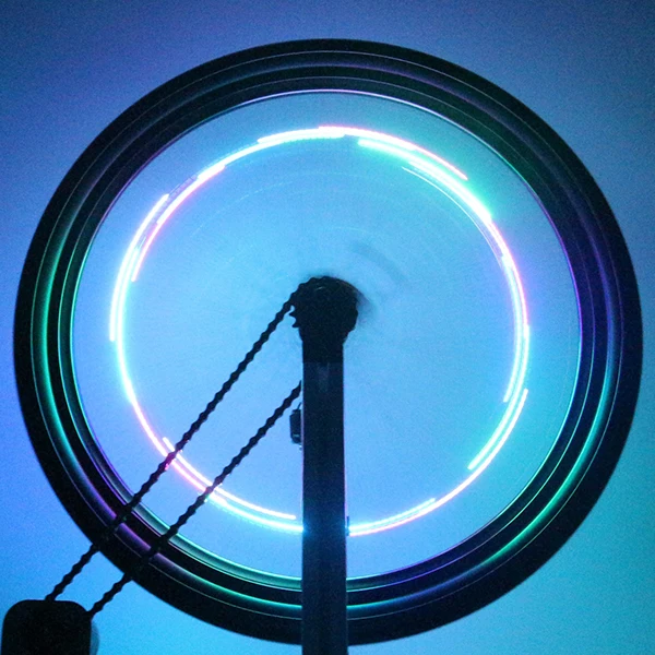 Multi Color Cycle Bike Light Led Flashing Bicycle Wheel Lights 3*AA Battery