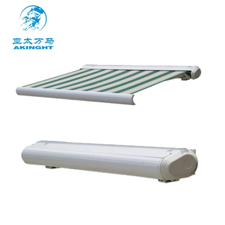 Outdoor waterproof retractable motorized sunshade terrace awning