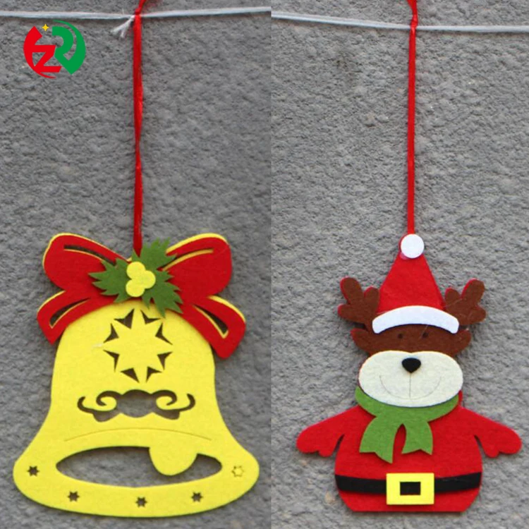 
2019 New Arrival Christmas Wall Decorations Handmade Wool Felt Craft Shapes 