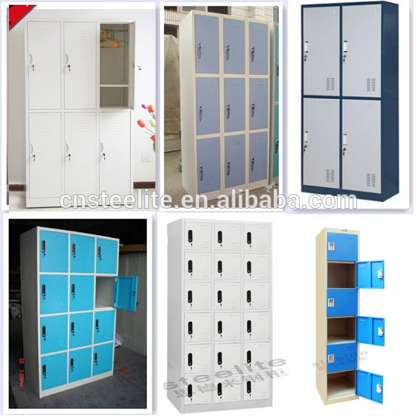 18 Compartments air Coin Lockers Sale/18 Door Metal File Cabinets Knock Down/light Blue Swimming Pool Metal Closet Lockers Lock