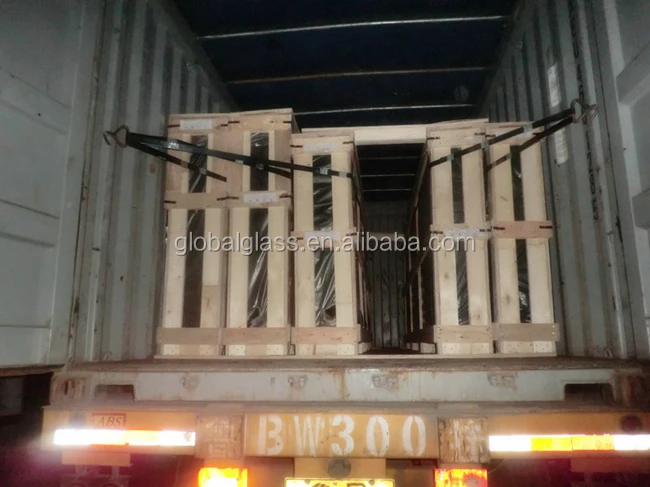 Three layer glass 6+6+6mm 20.28mm tempered safety laminated glass stairs