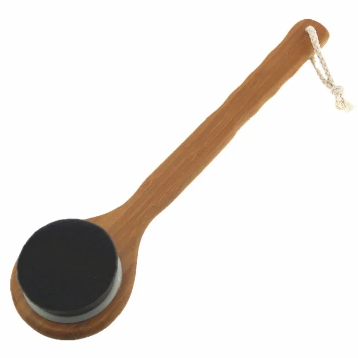 
Long handle bamboo superfine fiber massager bath brush 