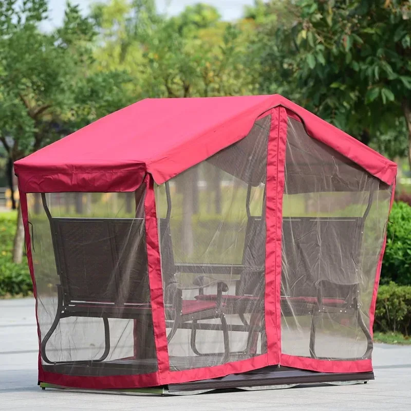 Leisure 4 person metal frame garden furniture outdoor dining swing chair