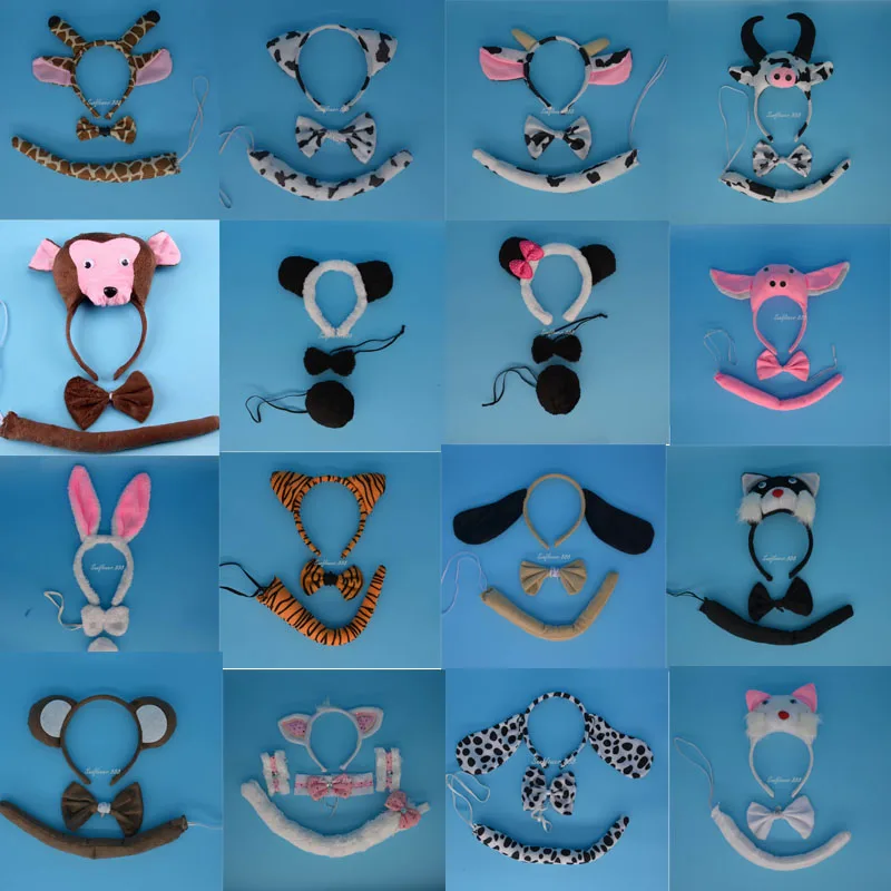 Animal Ear Headband Tail Tie font b Fancy b font font b Dress b font Costume