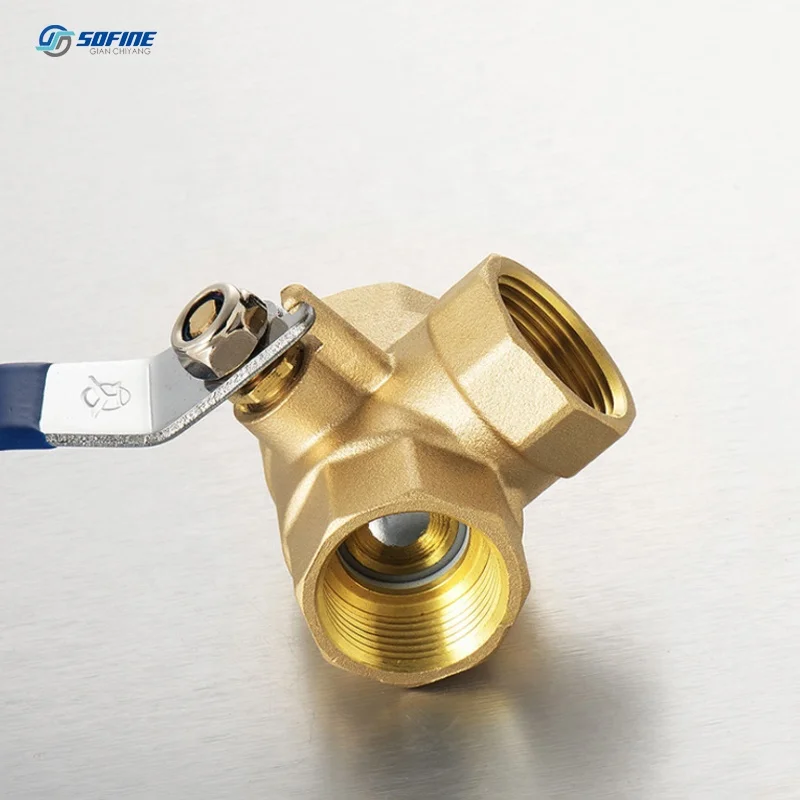 
Cheapest Price L-pattern Three Way Brass Ball Valve 1/2" 3/4 inch 