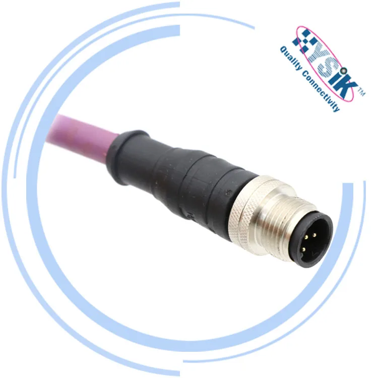 DeviceNet Cable connector M12 A Coding 5 pin Female to male with PUR jack