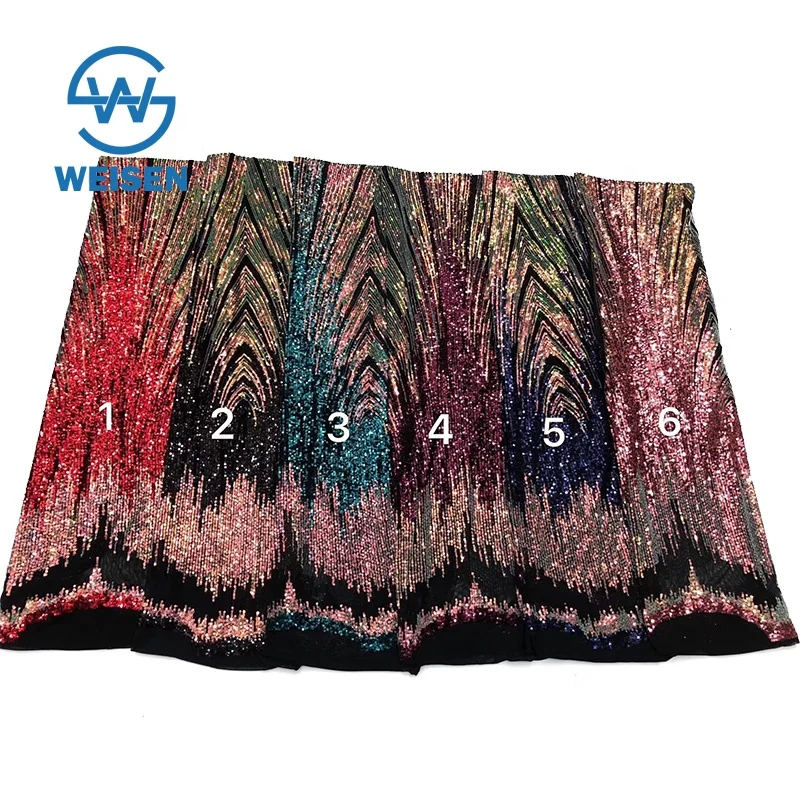 Wholesale Dress Tulle Stretch Mesh Glitter Colourful Unique Sequin Fabric 2023