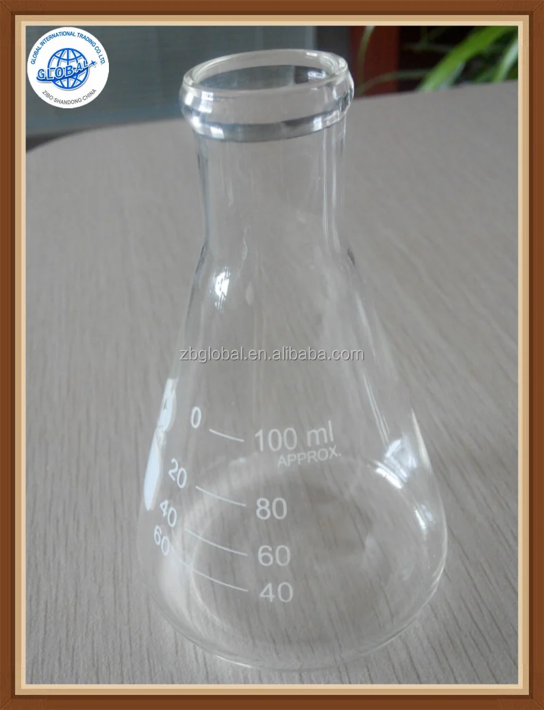 
 Лабораторная колба Erlenmeyer из боросиликатного стекла/коническая колба, лабораторная посуда  