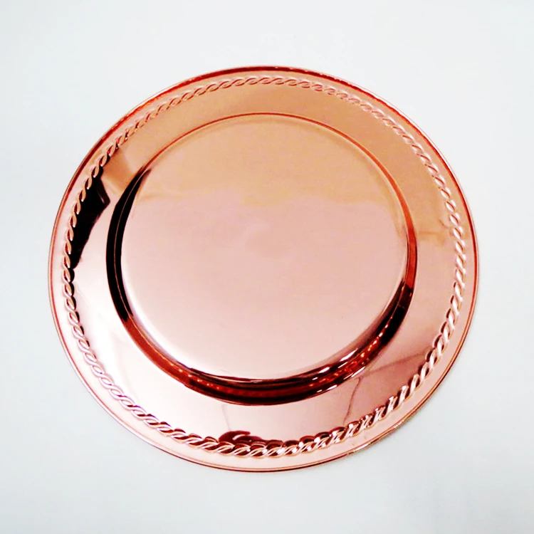 Serving tray Stainless steel charger plate/dish for dinner food
