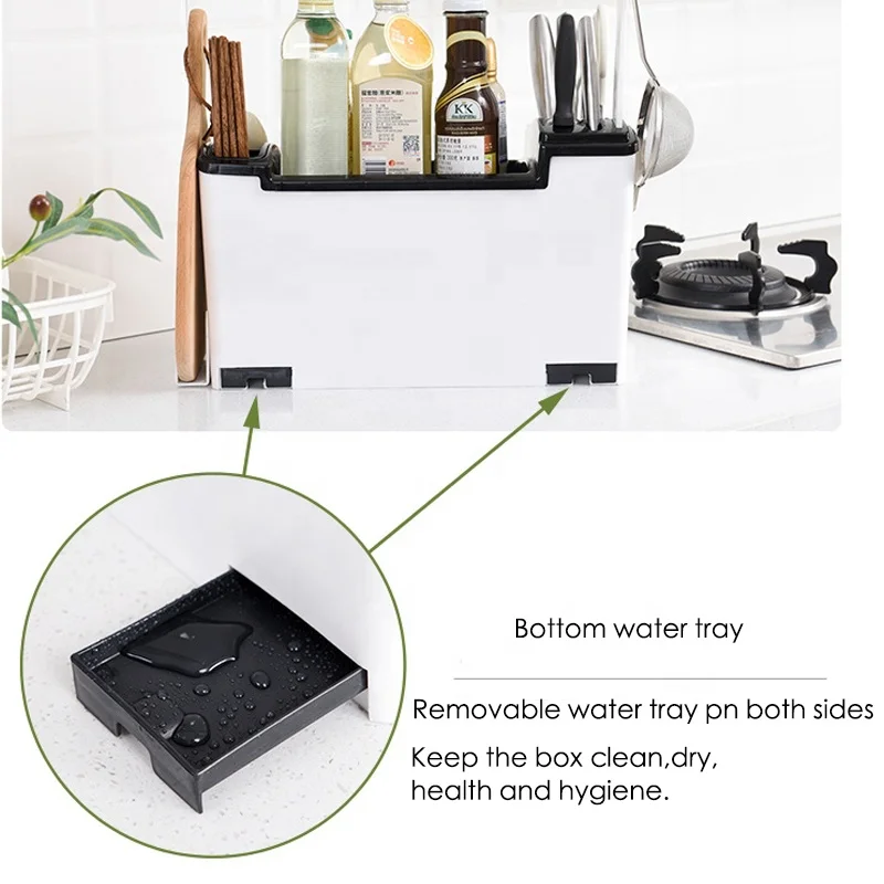 All Kitchen Utensils Receive Case Condiment Storage Box Seasoning Storage Rack Kitchen Tool Holder Knife Storage