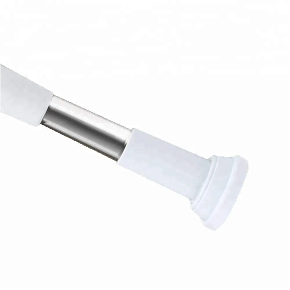 Выдвижная телескопическая душевая занавеска QJMAX с внутренней пружиной для ванной комнаты