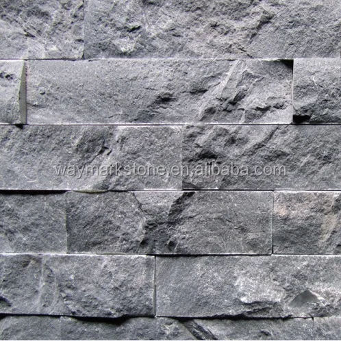 
Black travertine Ledgestone Wall veneer Stone Panel for exterior decoration CZ-N92 