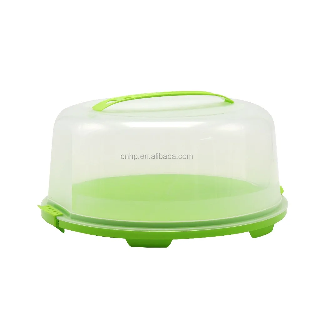 food grade plastic round shape cupcake cake keep fresh carrier storage container