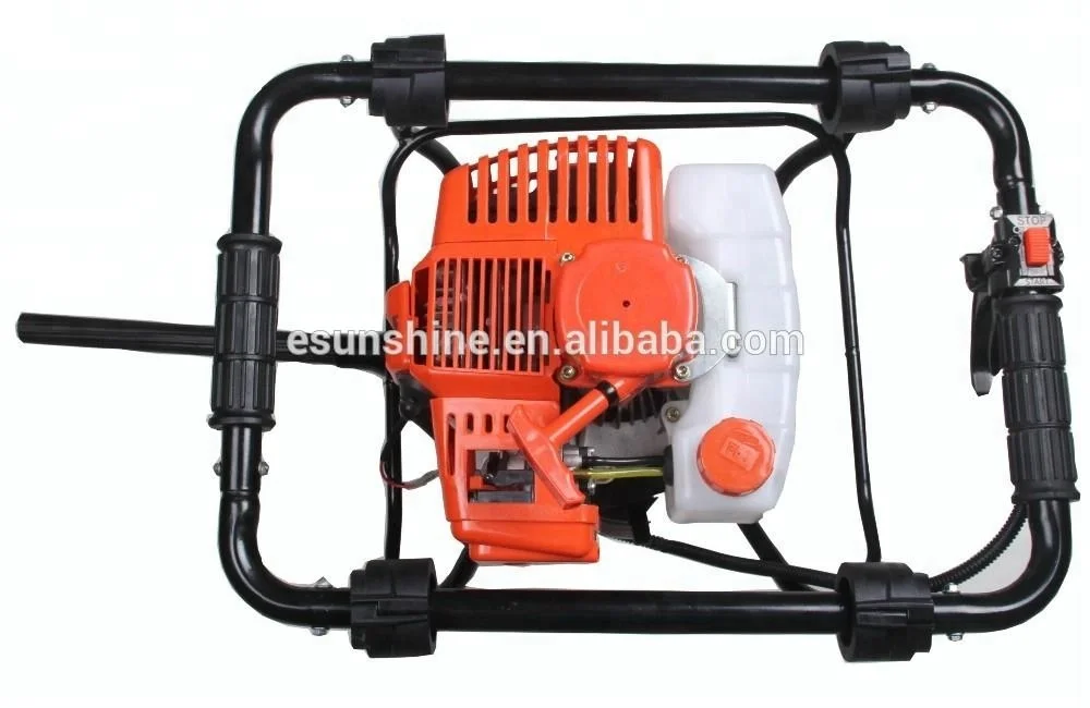 71cc earth auger with brake or gasoline post hole digger or hand hole digging tool or hand manual tree planting machine