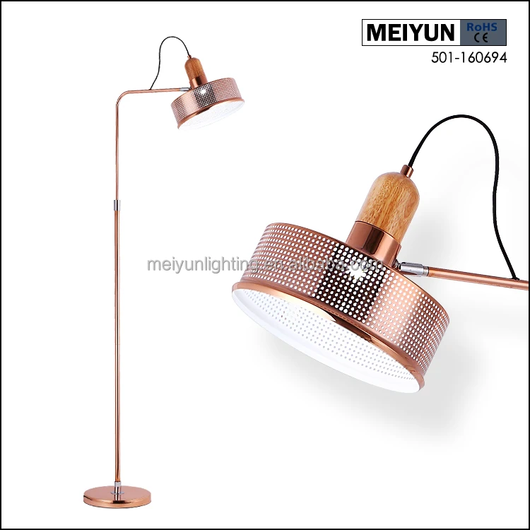 Polished Nickel Floor Lamp with White Fabric