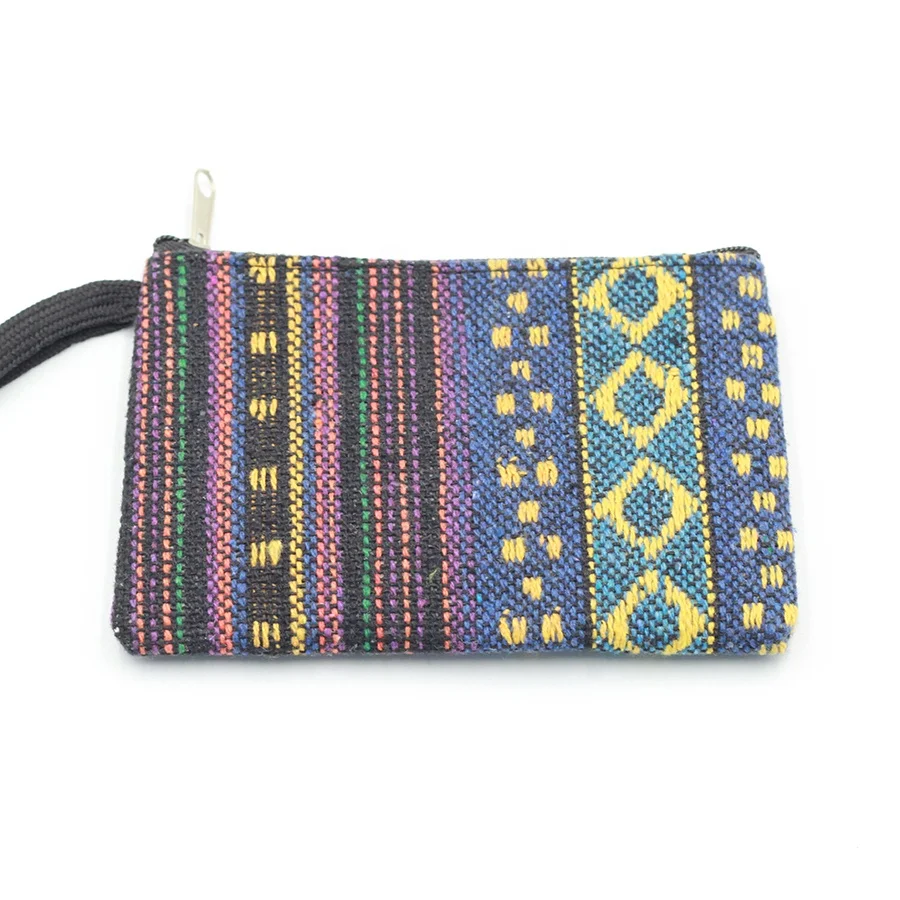 Cheap Factory Price Custom National Customs Pattern Coin Purse Canvas Ladies Mini Purse