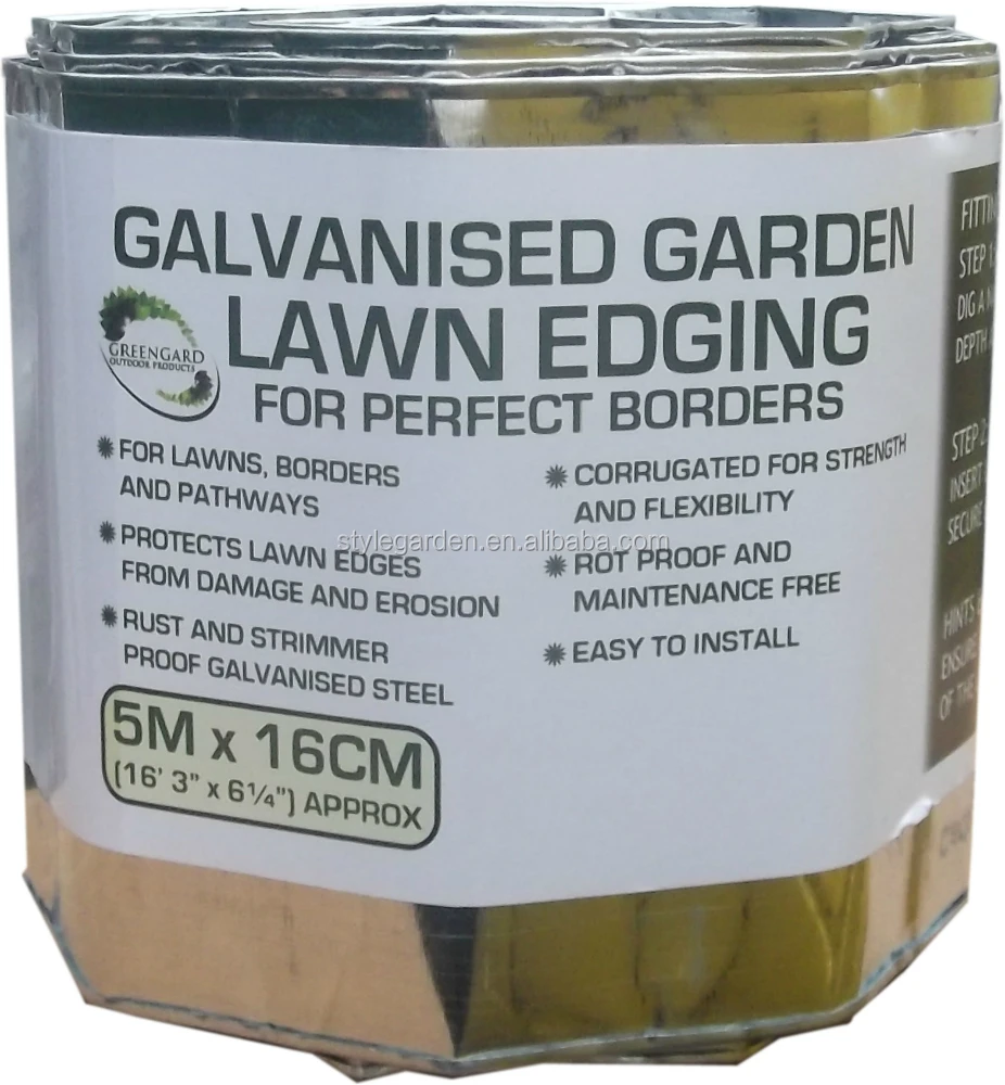 5m 10 m galvanized metal Garten Jardin Garden decorative border lawn garden Landscape Edging Plastic