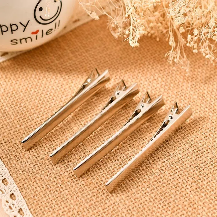 200 pcs Good Quality Metal Alligator Hair Clip Single Prong Hairpin for DIY Barrette Headwear 32mm 40mm 45mm 55mm 65mm 75mm 95mm