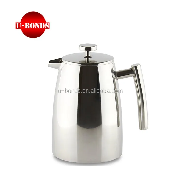 
Hot sale mirror polished double wall stainless steel french coffee press coffee maker coffee server 