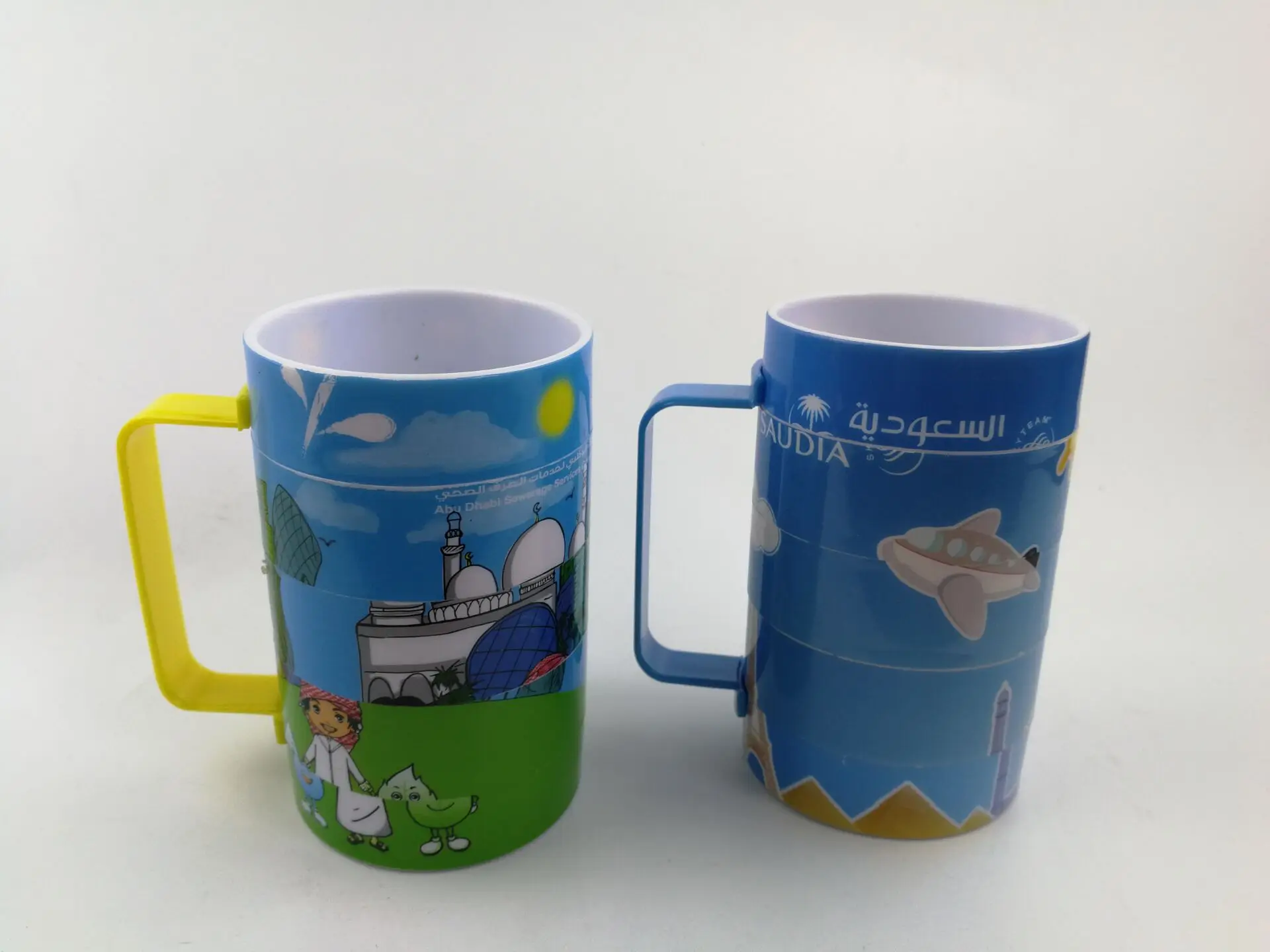 promotion plastic kids puzzle mug