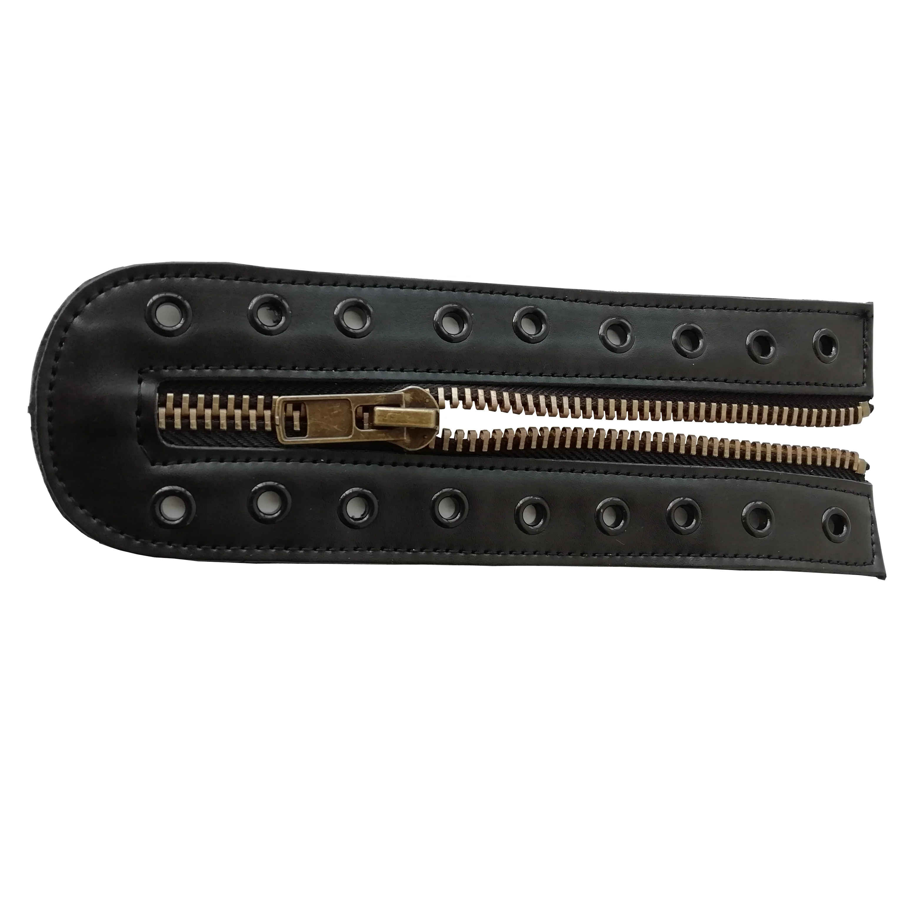 Wholesale High quality 9 hole copper zipper boots military