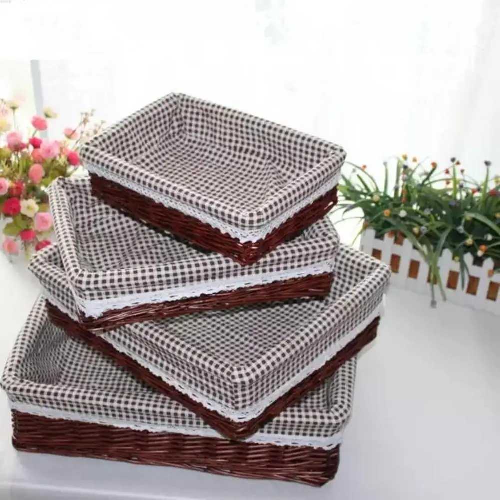 Wholesale Manufacturer Handmade Natural Wicker Fruit Bread Basket Cheap Picnic Eco Storage Baskets